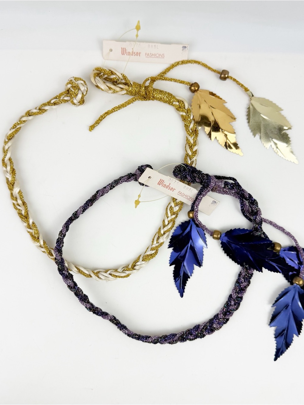 Vintage 80s 90s Windsor Fashions Braided Leaf Headband Boho Festival NWT *Read